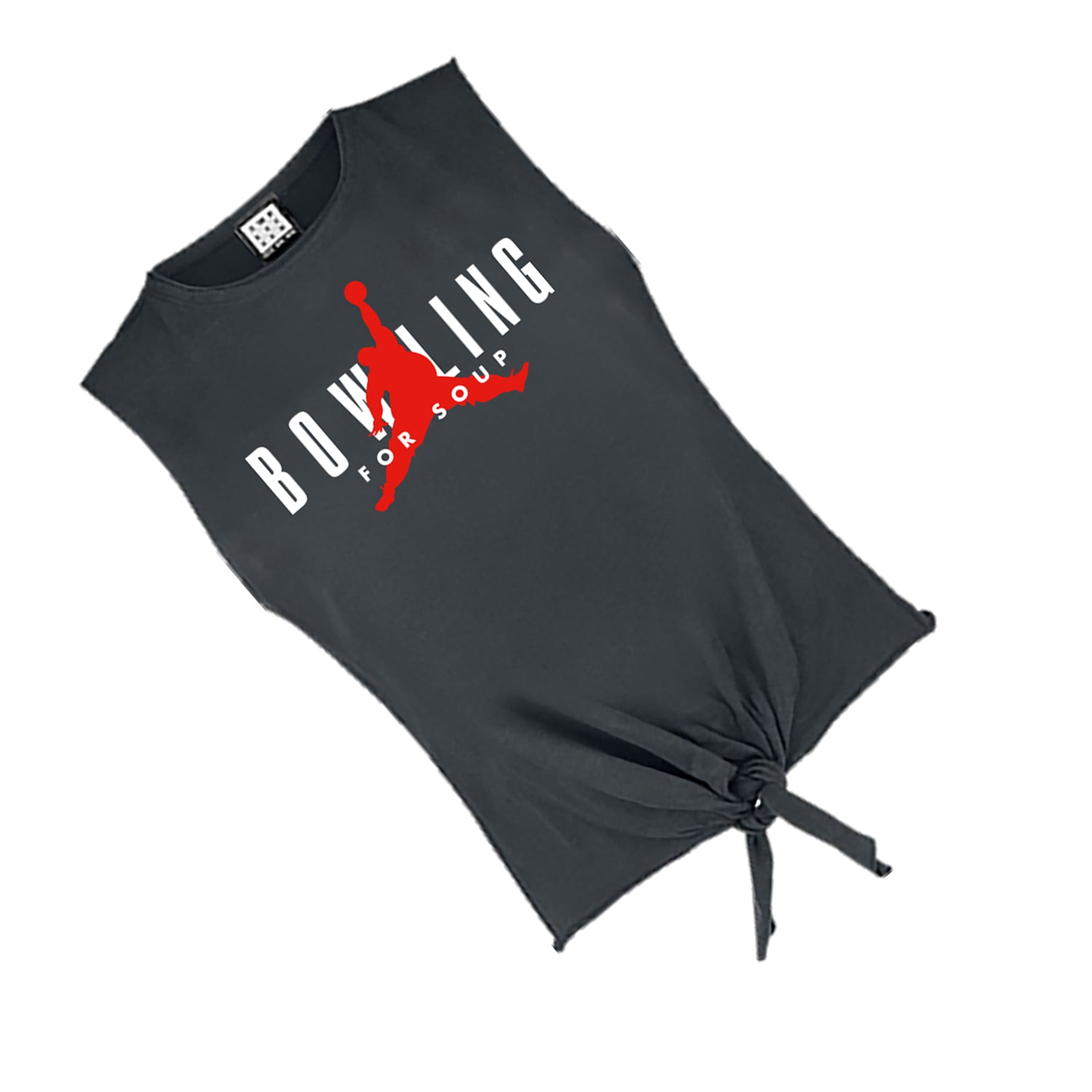 Charcoal - Back - Amplified Womens-Ladies Slamp Dump Bowling For Soup Sleeveless Tank Top