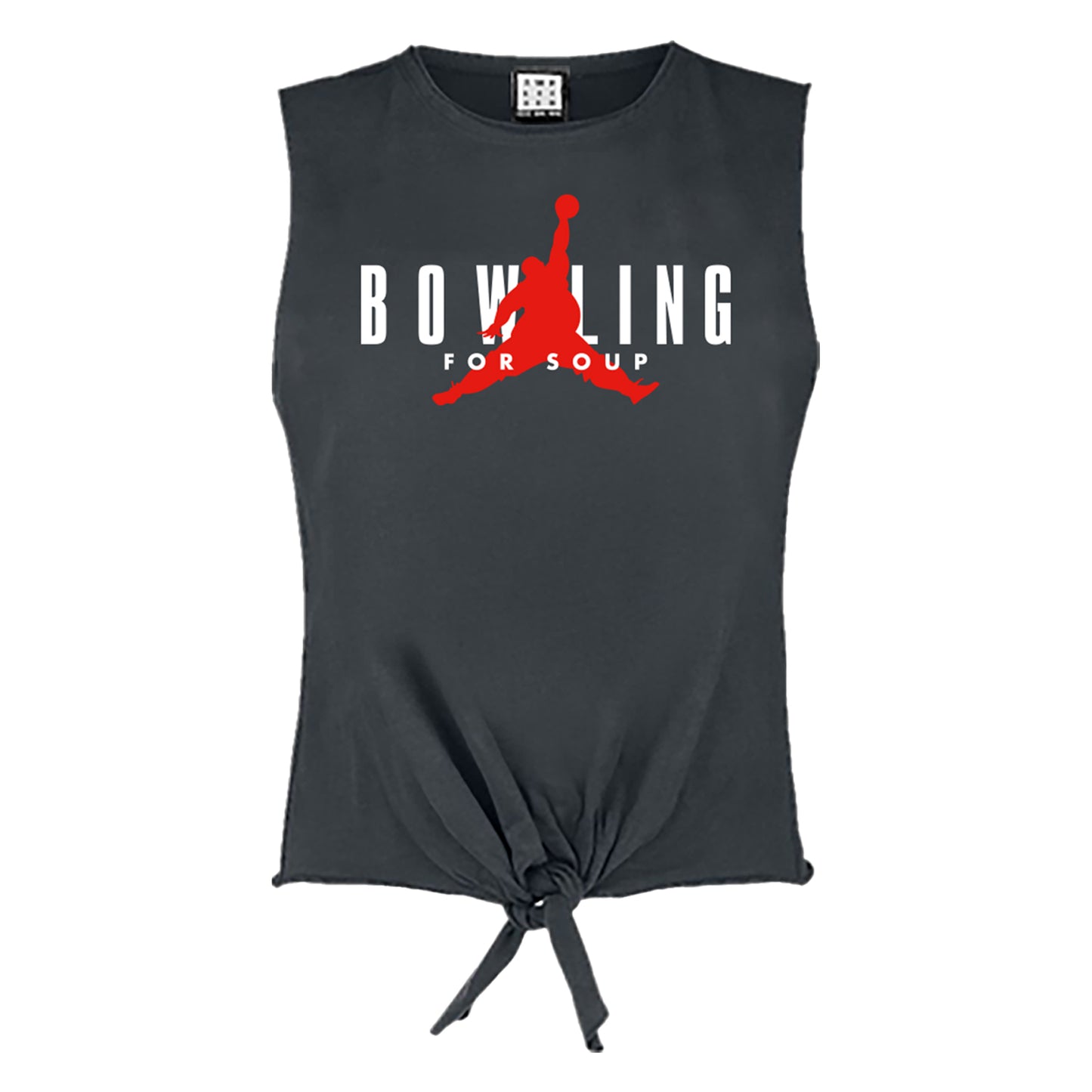 Charcoal - Front - Amplified Womens-Ladies Slamp Dump Bowling For Soup Sleeveless Tank Top