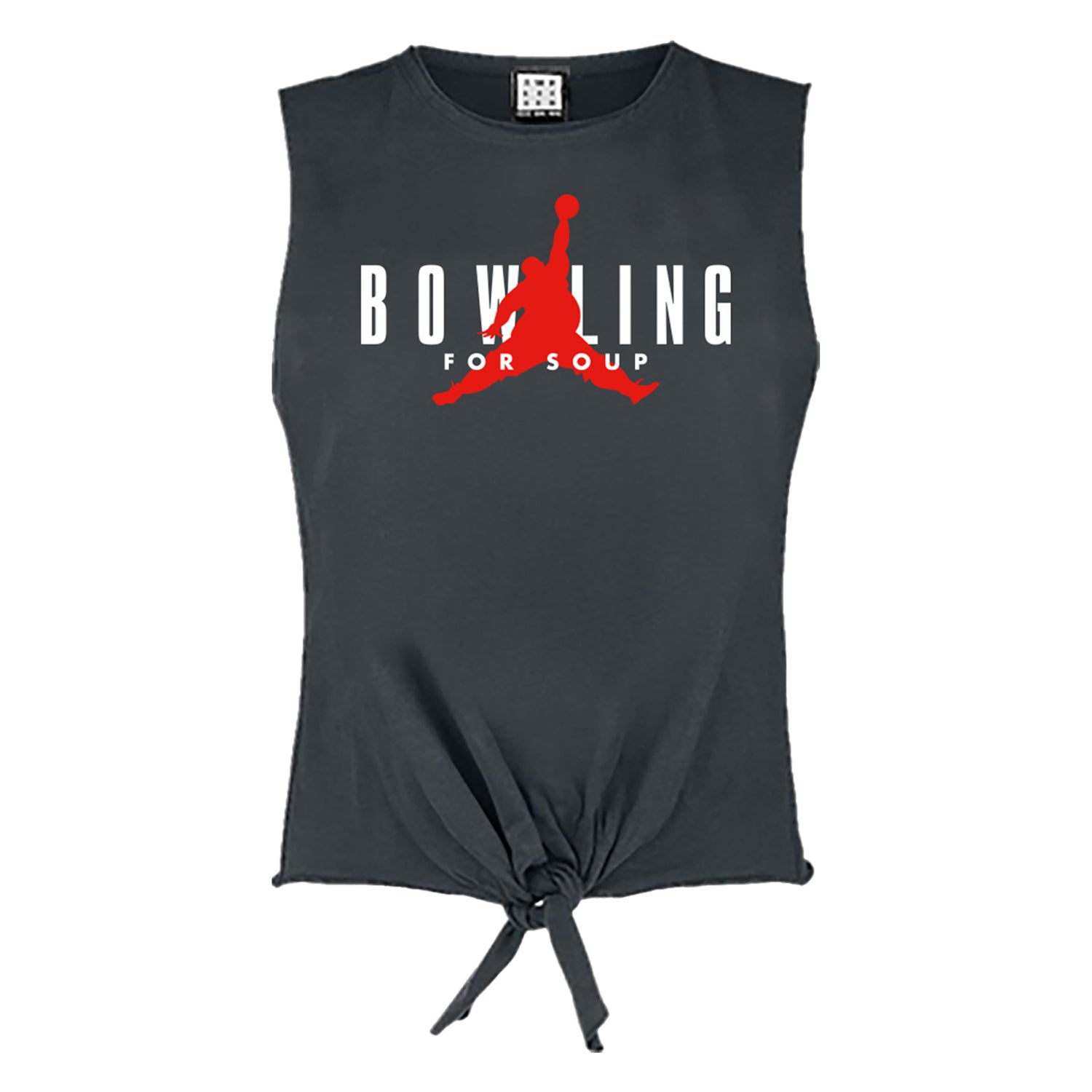 Charcoal - Front - Amplified Womens-Ladies Slamp Dump Bowling For Soup Sleeveless Tank Top