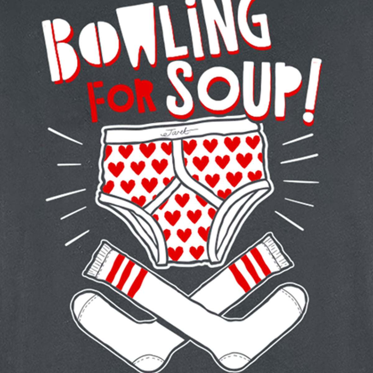 Charcoal - Back - Amplified Unisex Adult Pants And Socks Bowling For Soup Tank Top