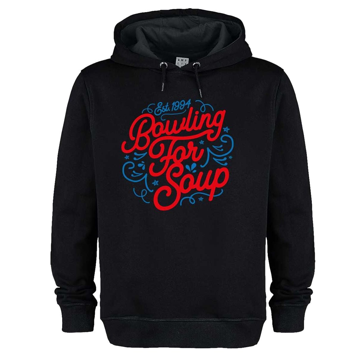 Black - Front - Amplified Unisex Adult Swirly Bowling For Soup Hoodie