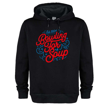 Black - Front - Amplified Unisex Adult Swirly Bowling For Soup Hoodie