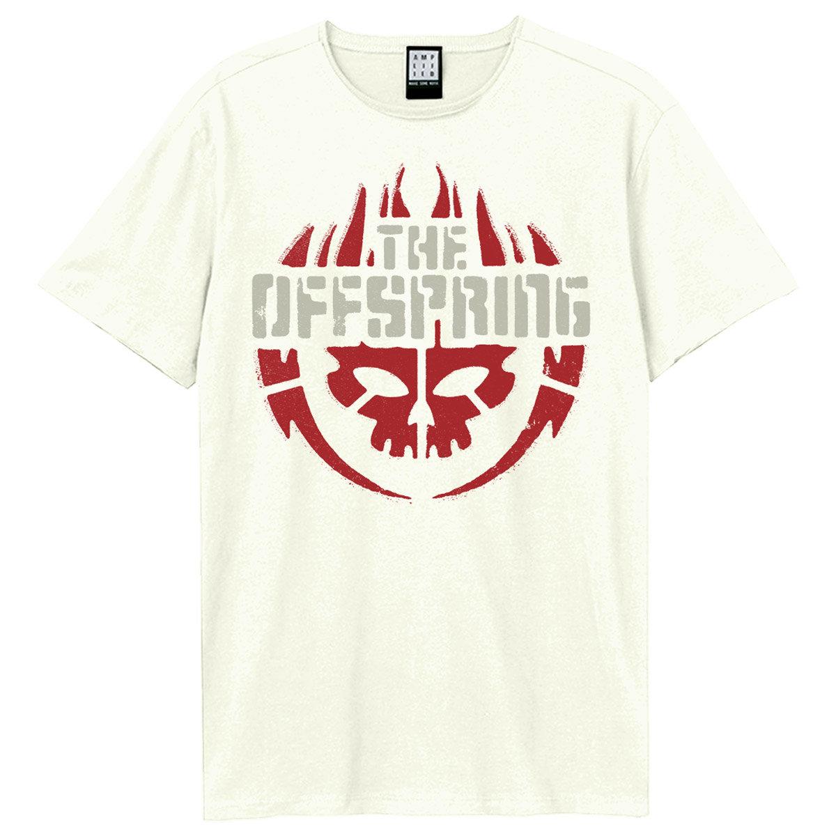 Vintage White - Front - Amplified Unisex Adult Skull Logo Offspring T-Shirt