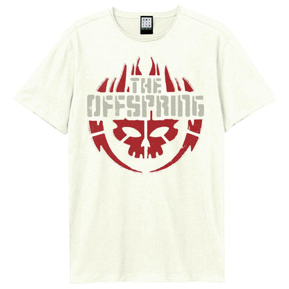 Vintage White - Front - Amplified Unisex Adult Skull Logo Offspring T-Shirt