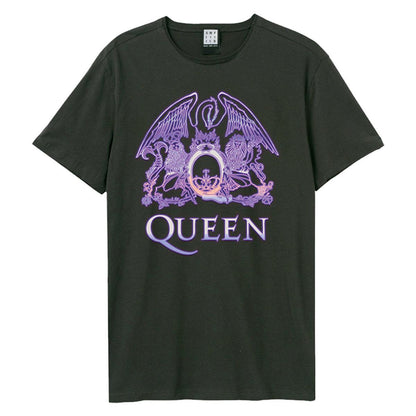 Charcoal - Front - Amplified Unisex Adult Neon Sign Queen T-Shirt