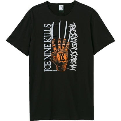 Black - Front - Amplified Unisex Adult Silver Scream Ice Nine Kills T-Shirt