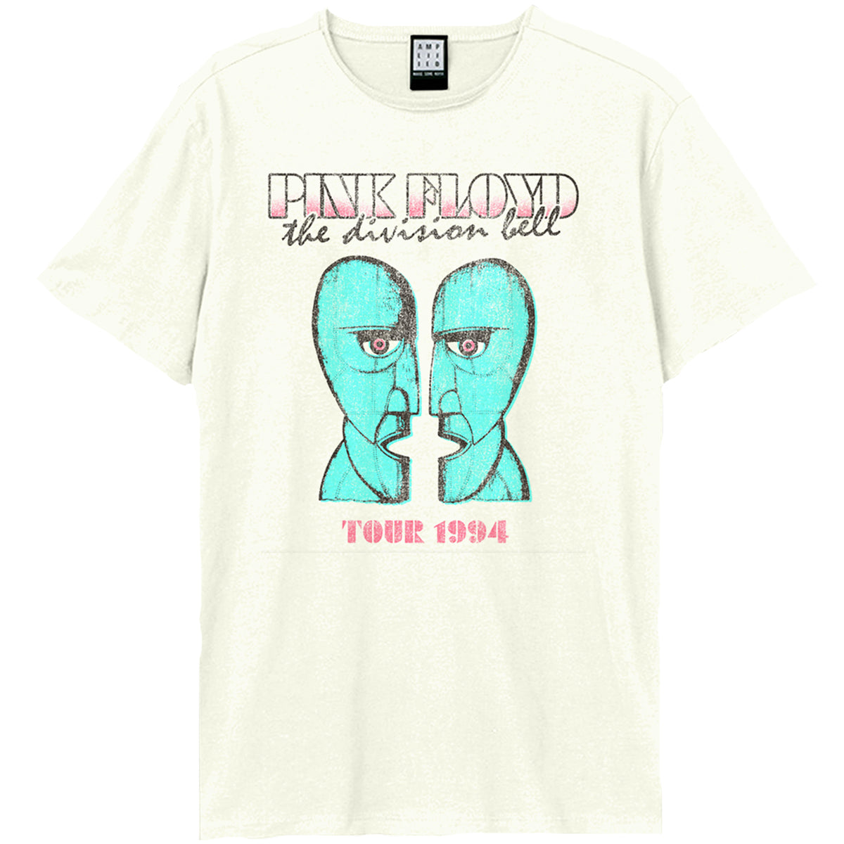 Vintage White - Front - Amplified Unisex Adult The Division Bell Tour 1994 Pink Floyd T-Shirt