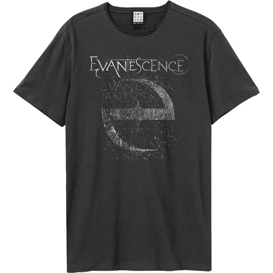 Charcoal - Front - Amplified Unisex Adult Distressed Stamp Evanescence T-Shirt