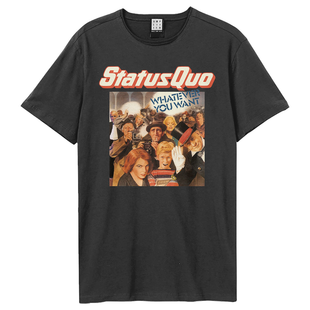Charcoal - Front - Amplified Unisex Adult Whatever You Want Status Quo T-Shirt