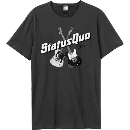 Charcoal - Front - Amplified Unisex Adult Timeless Badge Status Quo T-Shirt