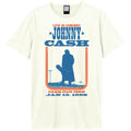 Vintage White - Front - Amplified Unisex Adult Man In Black At Folsom Johnny Cash T-Shirt