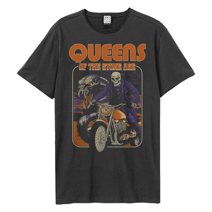 Charcoal - Front - Amplified Unisex Adult Rider Queens Of The Stone Age T-Shirt