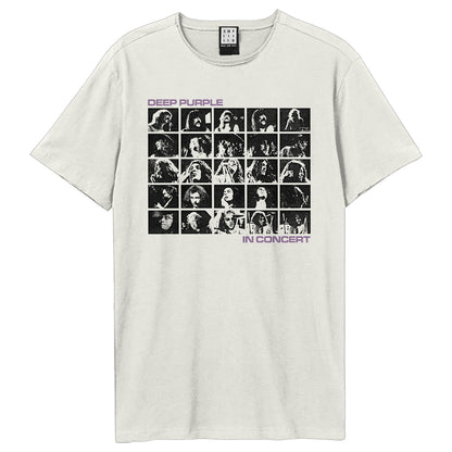 Vintage White - Front - Amplified Unisex Adult In Concert Deep Purple T-Shirt