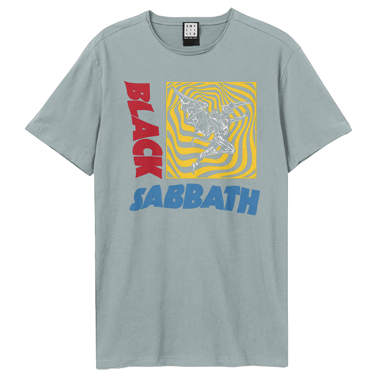 Strange Blue - Front - Amplified Unisex Adult Henry Square Black Sabbath T-Shirt