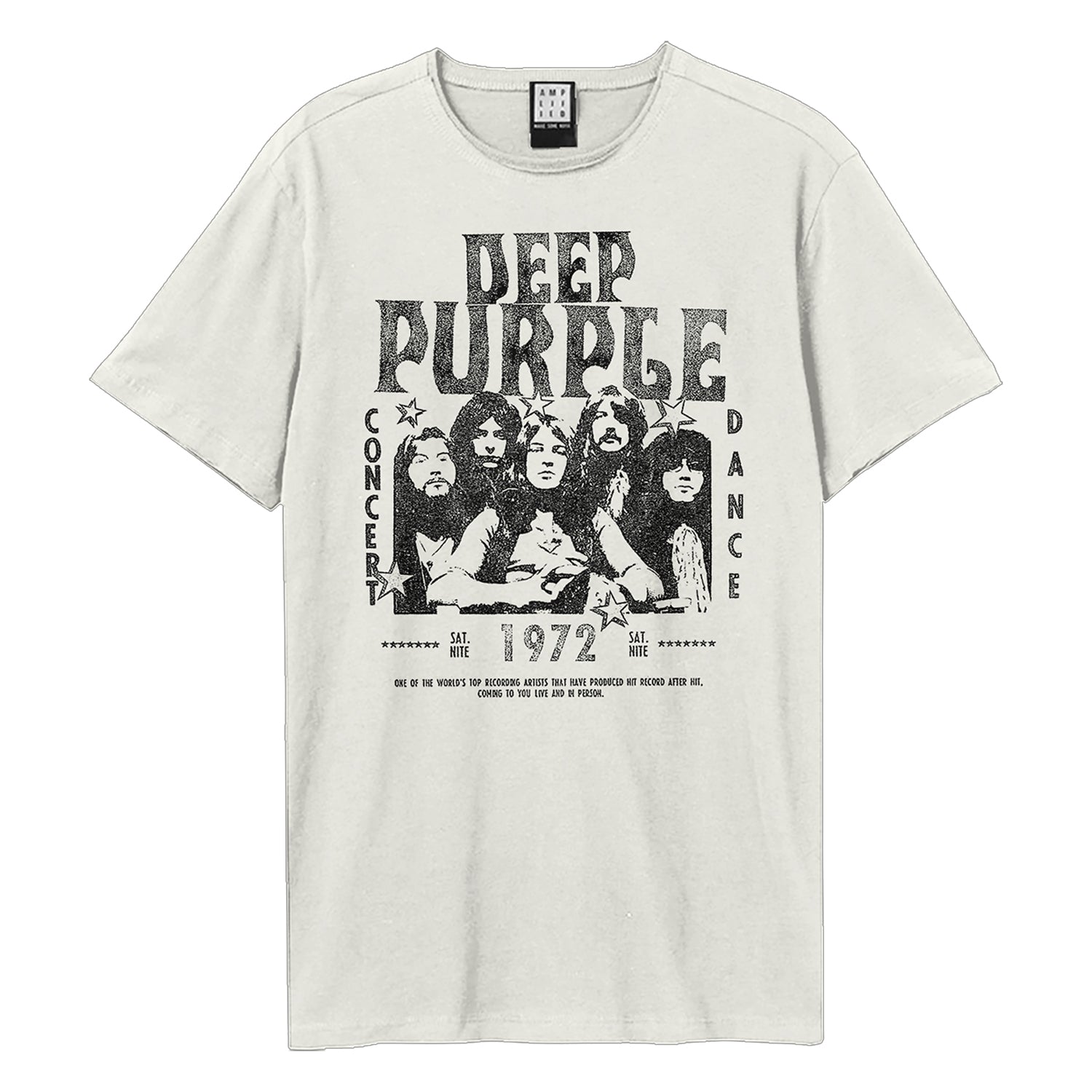 Vintage White - Front - Amplified Unisex Adult 1972 Deep Purple T-Shirt