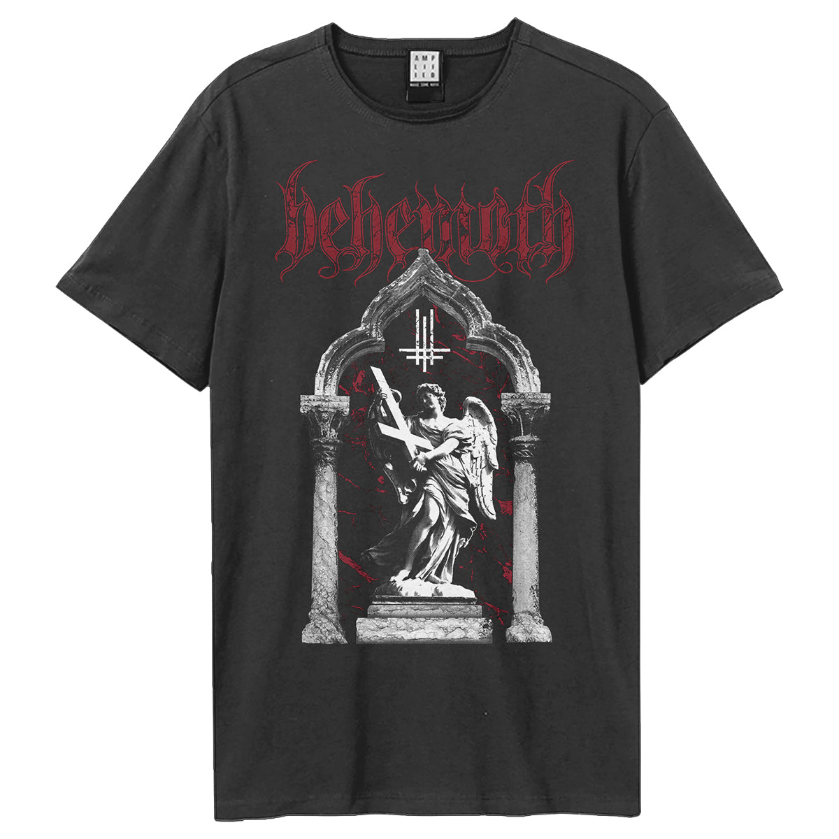 Charcoal - Front - Amplified Unisex Adult Angel Behemoth T-Shirt