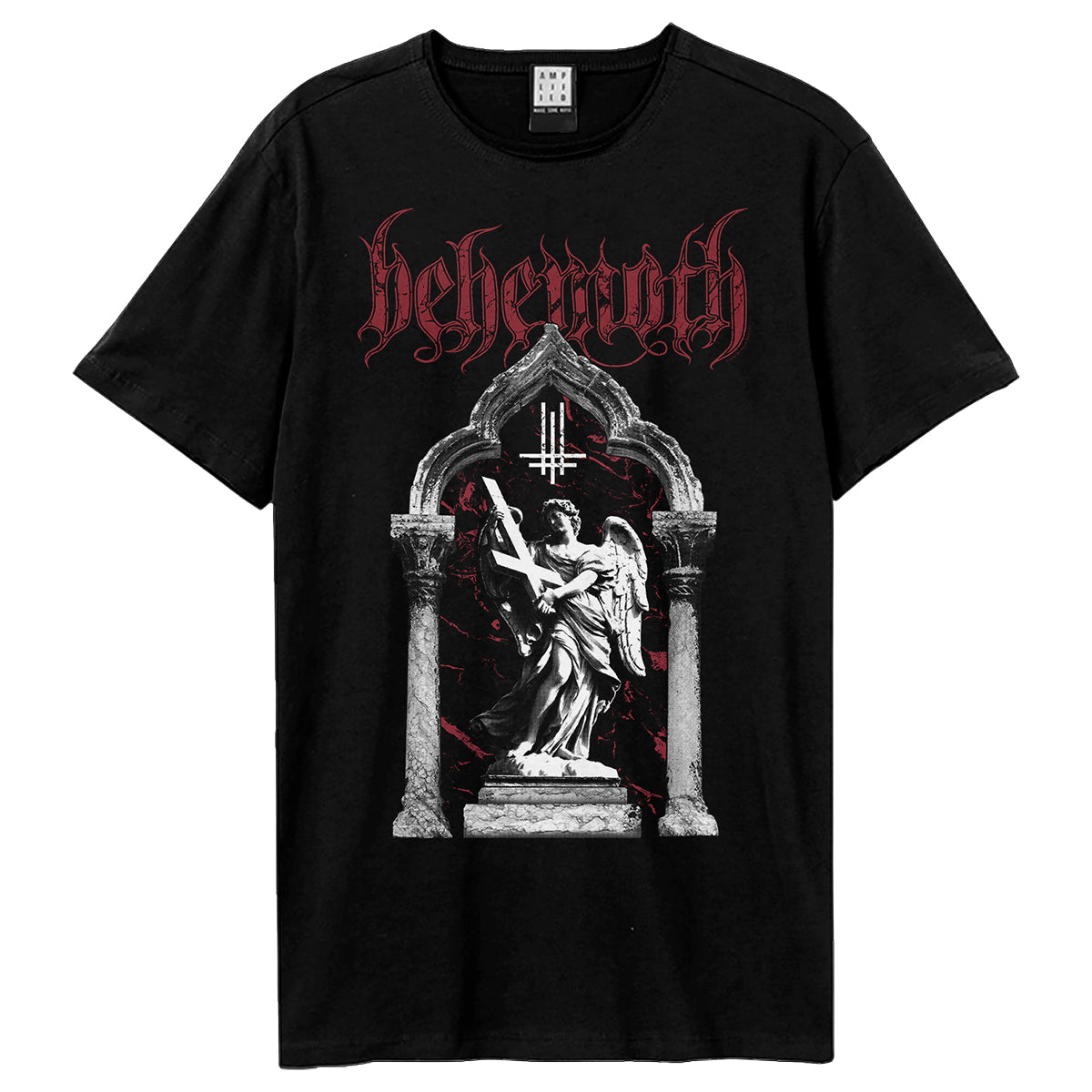 Black - Front - Amplified Unisex Adult Angel Behemoth T-Shirt