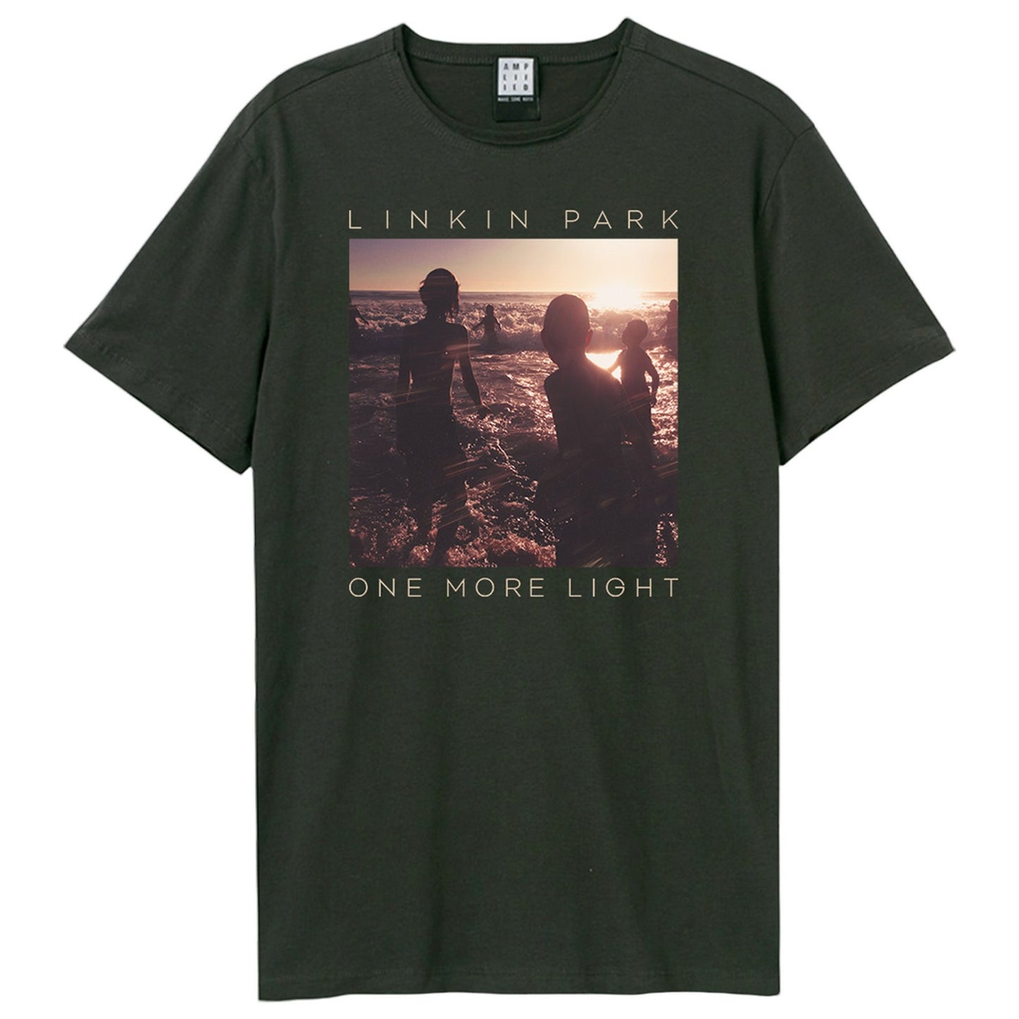 Charcoal - Front - Amplified Unisex Adult One More Light Linkin Park T-Shirt