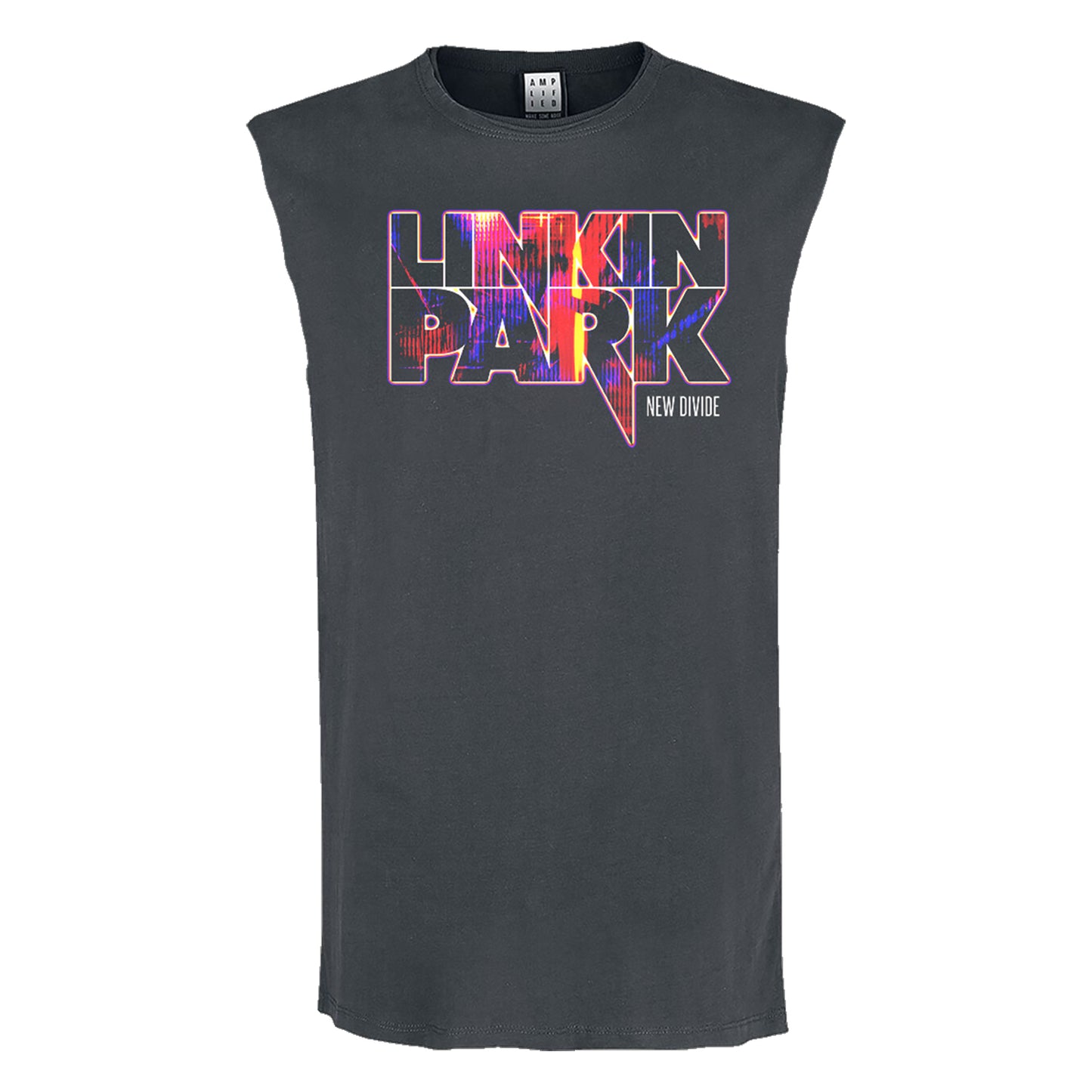 Charcoal - Front - Amplified Unisex Adult New Divide Linkin Park Sleeveless Tank Top