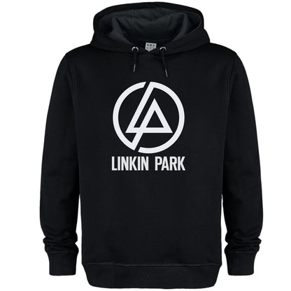 Black - Front - Amplified Unisex Adult Circle Logo Linkin Park Hoodie