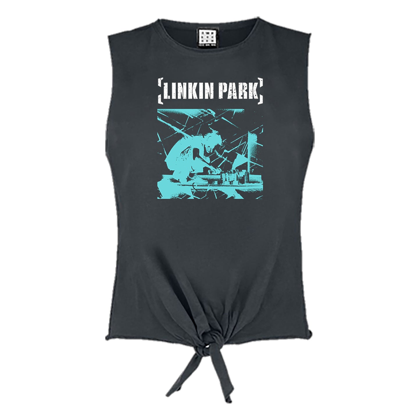 Charcoal - Front - Amplified Womens-Ladies Meteora Xray Linkin Park Tank Top