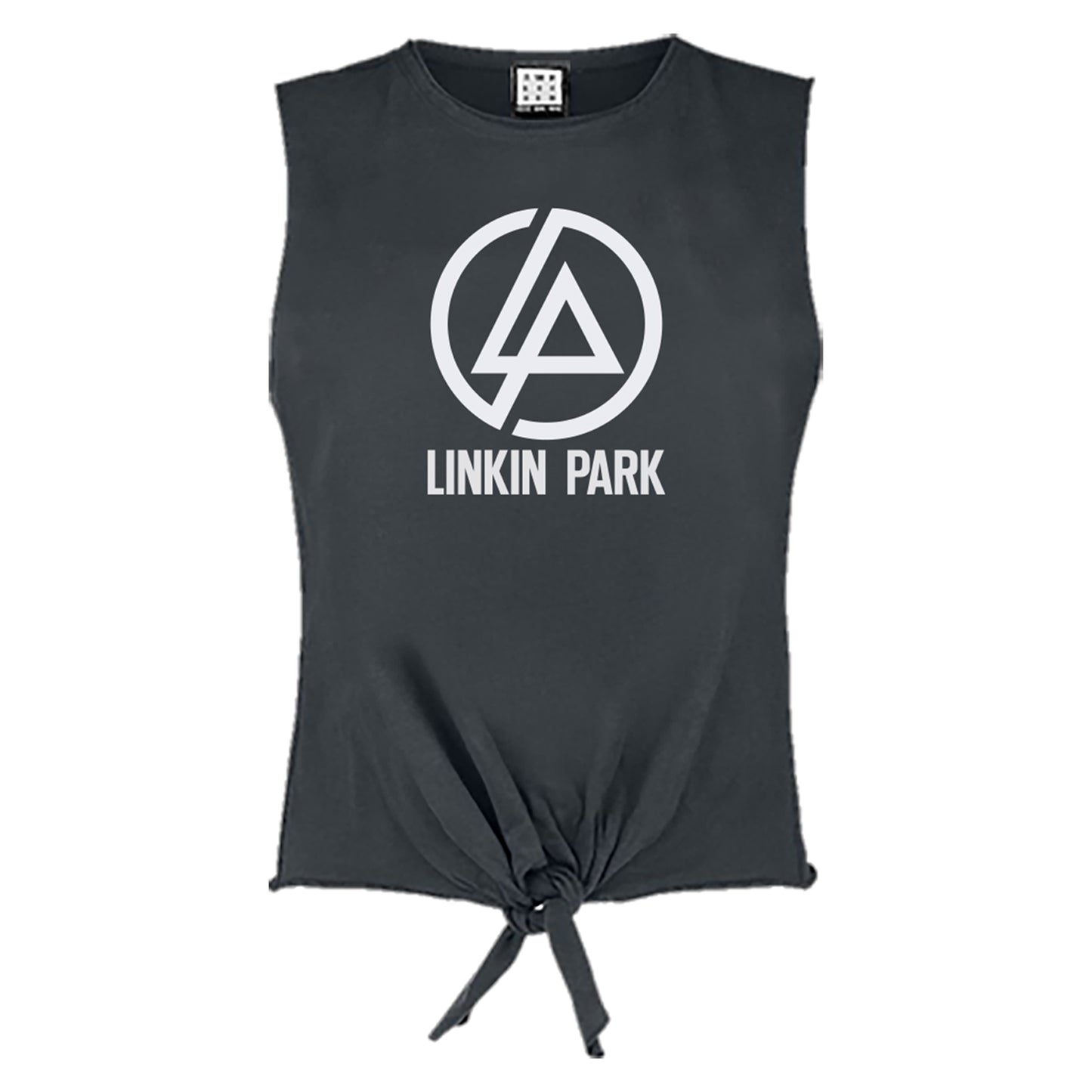 Charcoal - Front - Amplified Womens-Ladies Circle Logo Linkin Park Tank Top