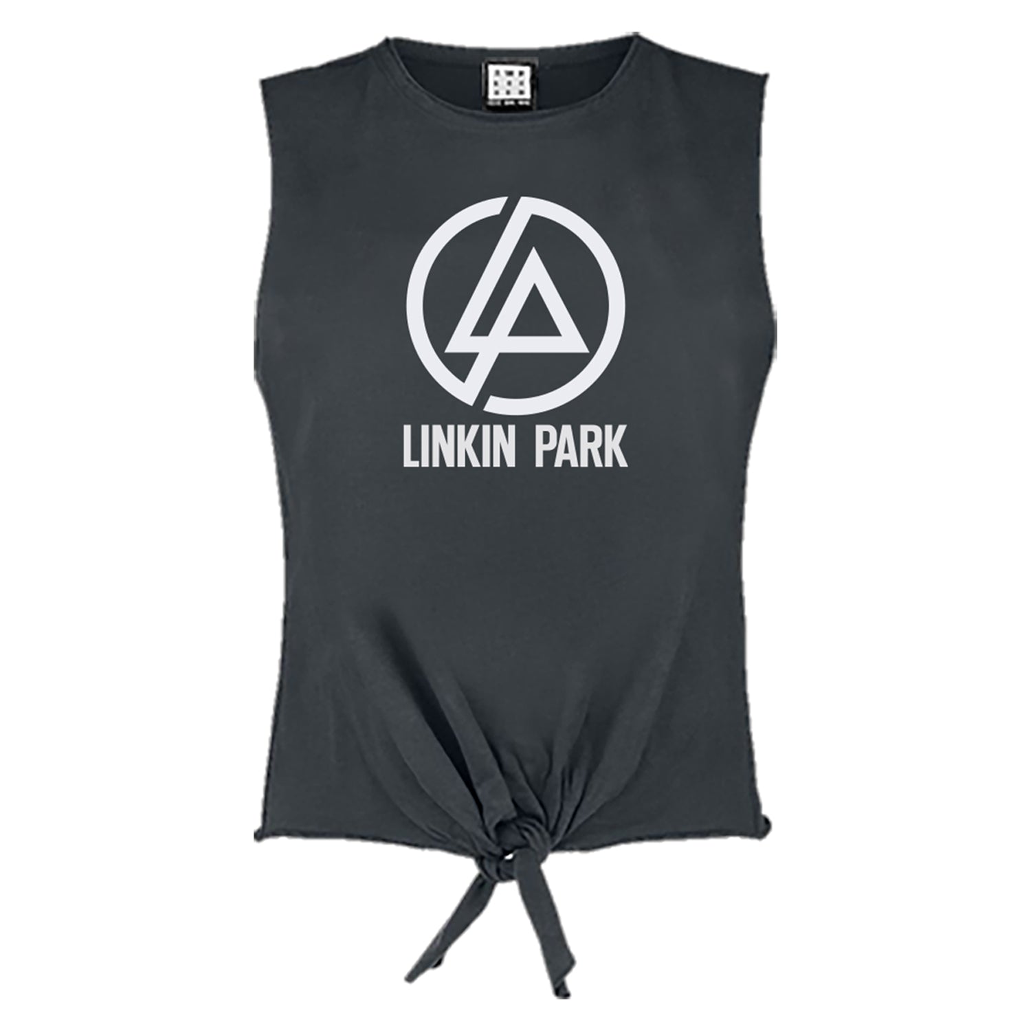 Charcoal - Front - Amplified Womens-Ladies Circle Logo Linkin Park Tank Top