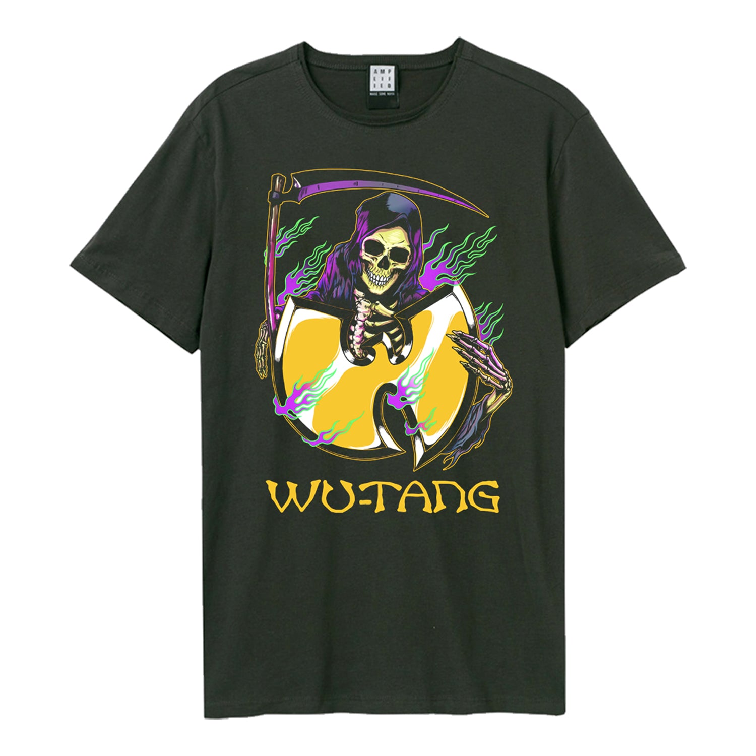 Charcoal - Front - Amplified Unisex Adult Grim Reaper Wu-Tang Clan T-Shirt