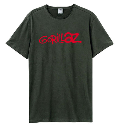Charcoal - Front - Amplified Unisex Adult Gorillaz Logo T-Shirt