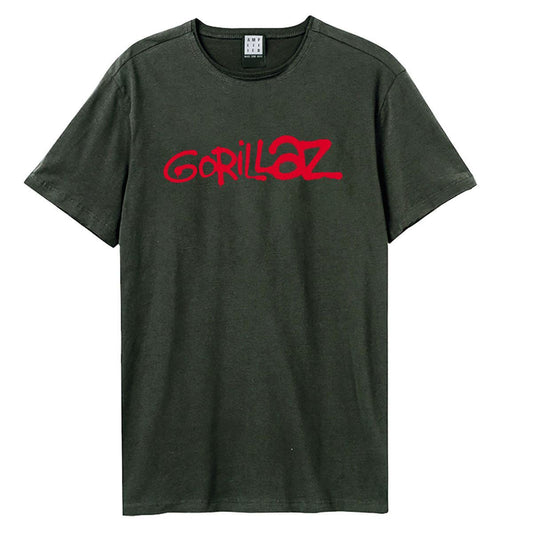 Charcoal - Front - Amplified Unisex Adult Gorillaz Logo T-Shirt