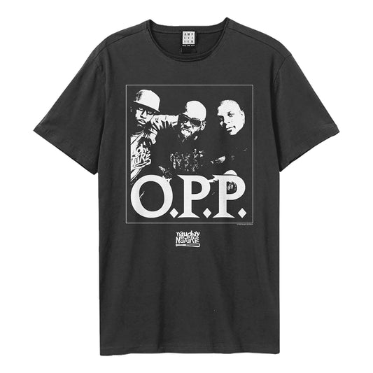 Charcoal - Front - Amplified Unisex Adult Hip Hop Hooray Naughty By Nature T-Shirt