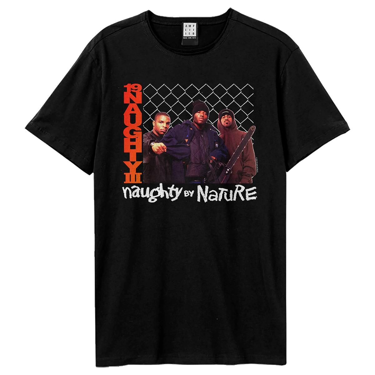 Black - Front - Amplified Unisex Adult Hip Hop Hooray Naughty By Nature T-Shirt