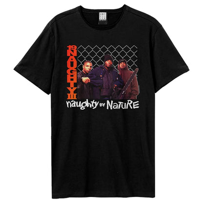 Black - Front - Amplified Unisex Adult Hip Hop Hooray Naughty By Nature T-Shirt