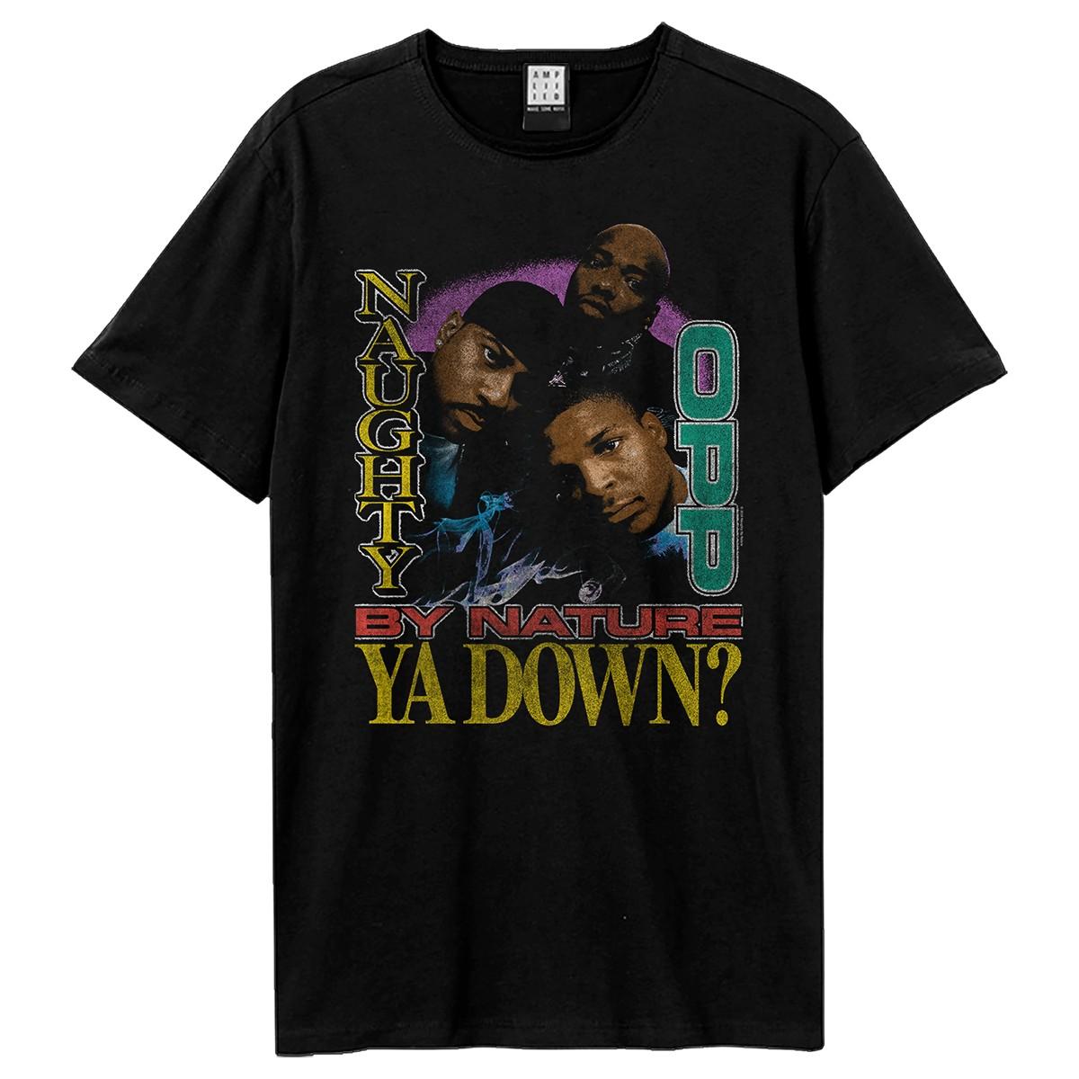 Black - Front - Amplified Unisex Adult Hip Hop Hooray Naughty By Nature T-Shirt