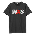 Charcoal - Front - Amplified Unisex Adult INXS Logo T-Shirt
