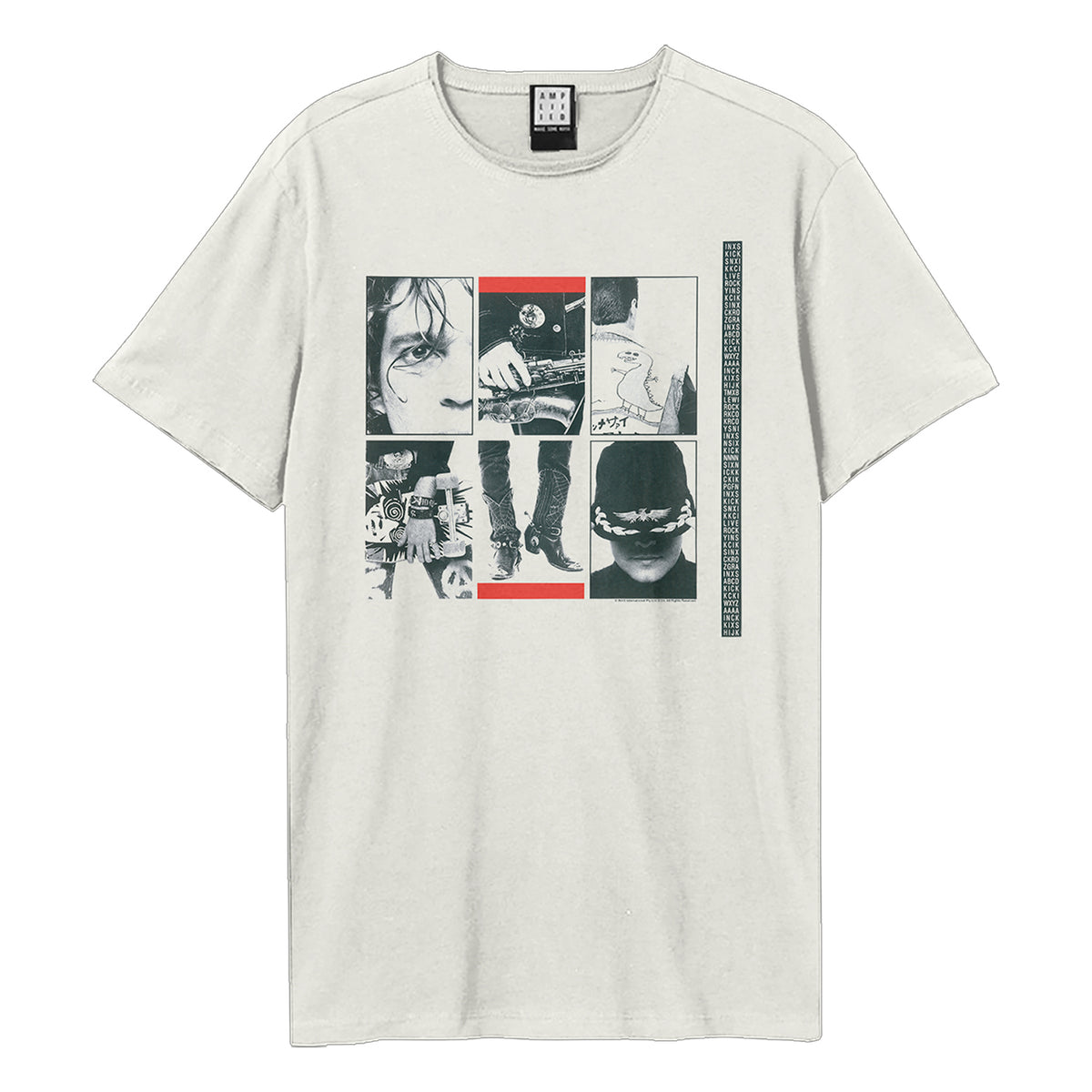 Vintage White - Front - Amplified Unisex Adult Kick INXS T-Shirt