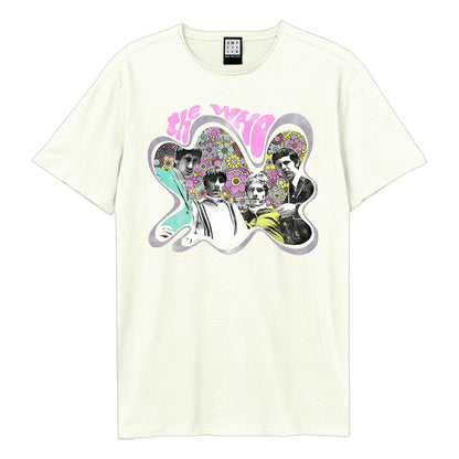 Vintage White - Front - Amplified Unisex Adult Flowers The Who T-Shirt