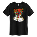Black - Front - Amplified Unisex Adult Jingle Bells AC-DC Christmas T-Shirt