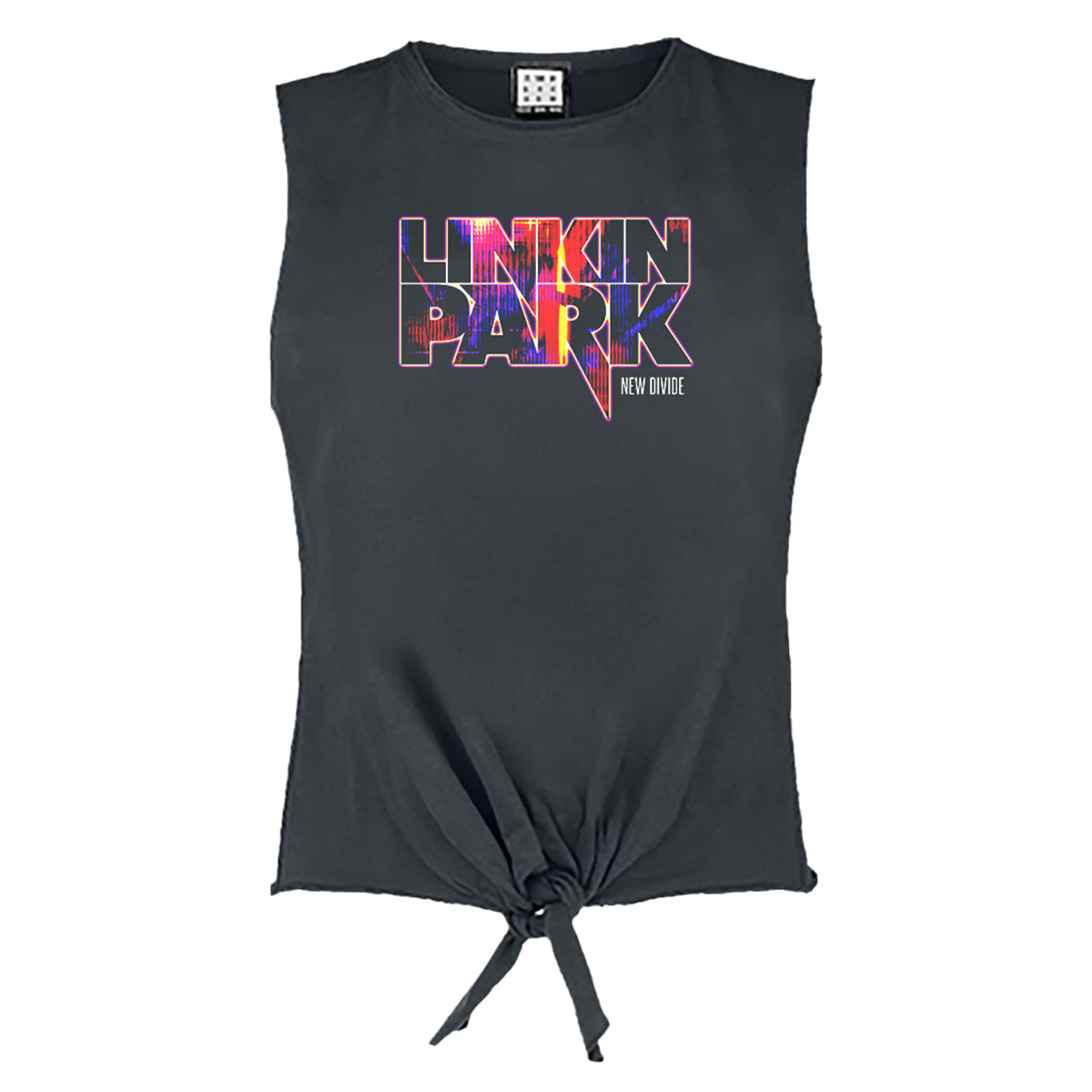 Charcoal - Front - Amplified Womens-Ladies New Divide Linkin Park Sleeveless Top