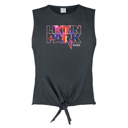 Charcoal - Front - Amplified Womens-Ladies New Divide Linkin Park Sleeveless Top