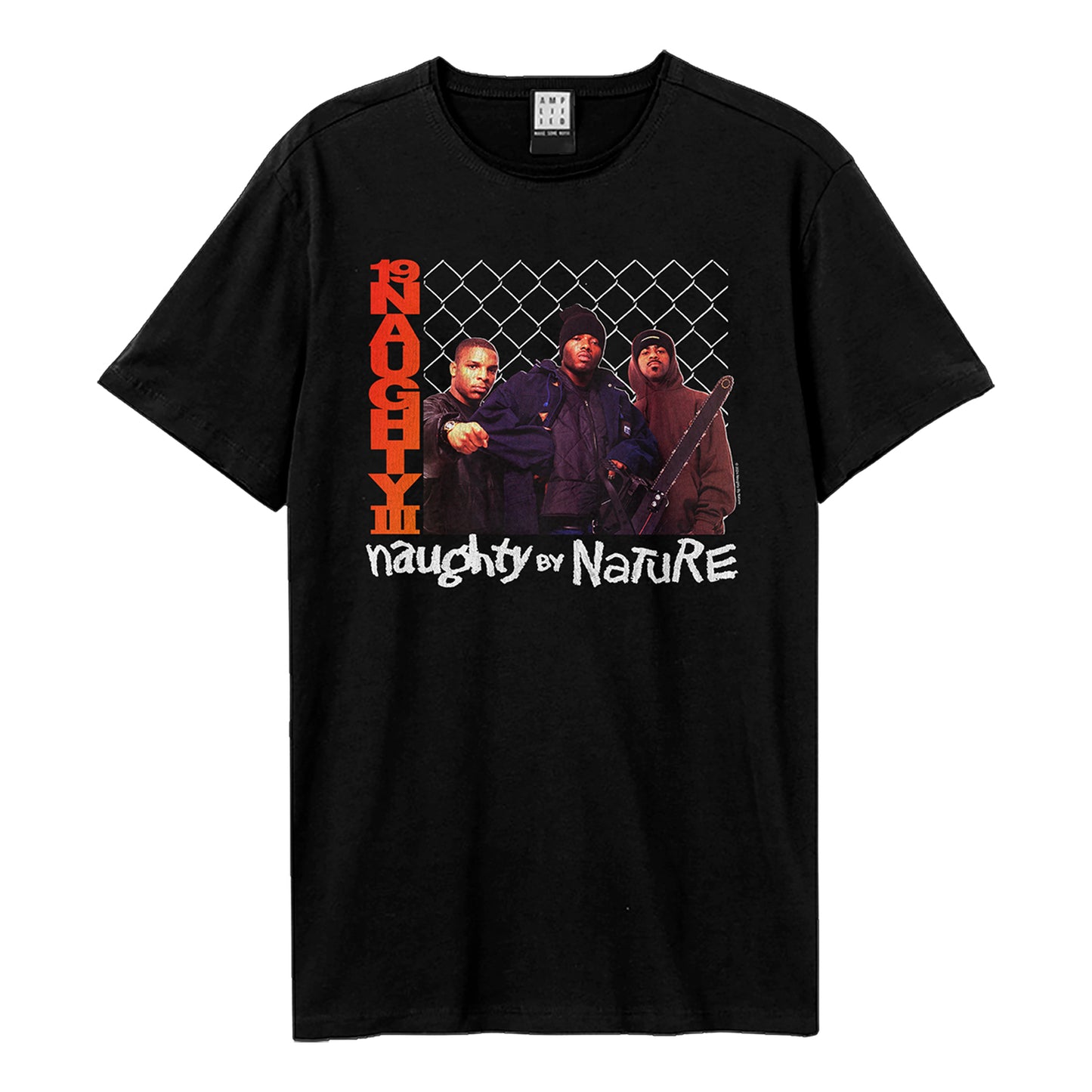 Black - Front - Amplified Unisex Adult 19 Naughty 3 Naughty By Nature T-Shirt