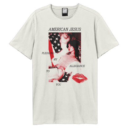 Vintage White - Front - Amplified Unisex Adult American Jesus Nessa Barrett T-Shirt
