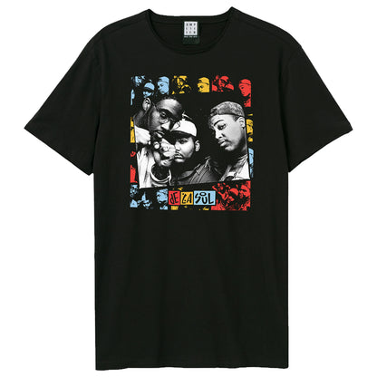 Black - Front - Amplified Unisex Adult Collage De La Soul T-Shirt
