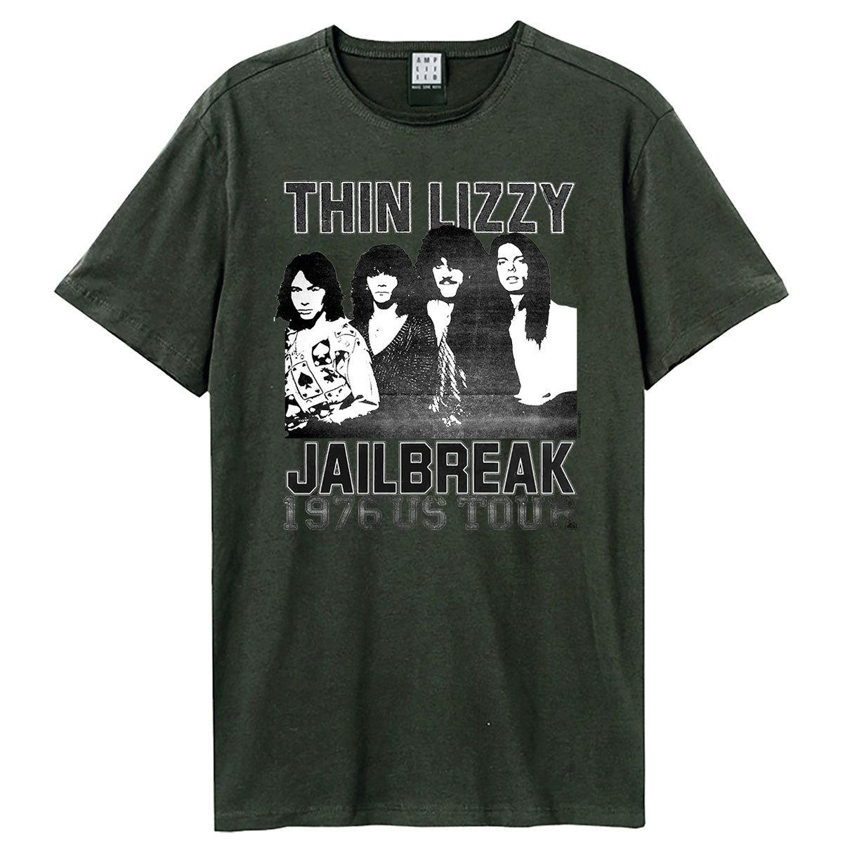 Charcoal - Front - Amplified Unisex Adult Jailbreak Tour Thin Lizzy T-Shirt