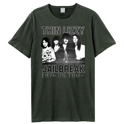 Charcoal - Front - Amplified Unisex Adult Jailbreak Tour Thin Lizzy T-Shirt