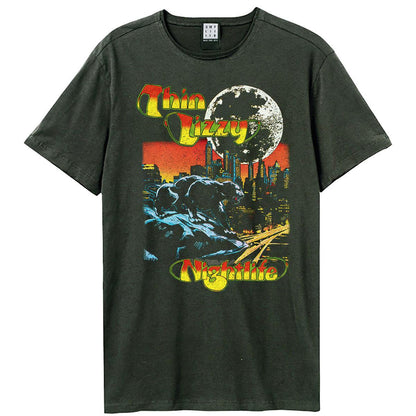 Charcoal - Front - Amplified Unisex Adult Nightlife Thin Lizzy T-Shirt