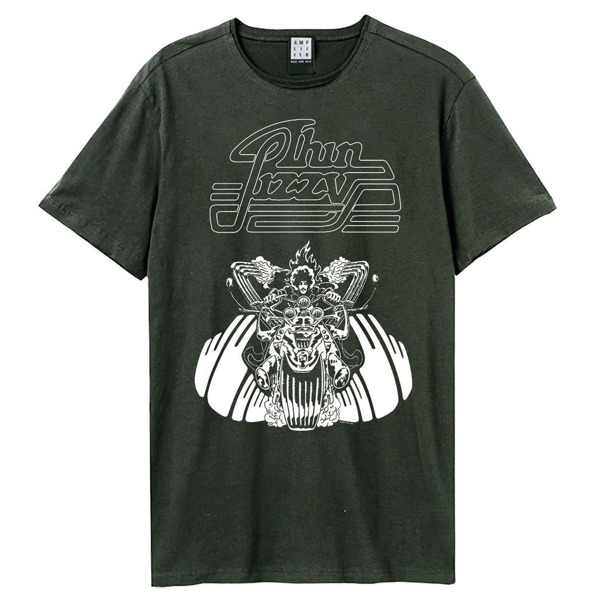 Charcoal - Front - Amplified Unisex Adult Vagabonds The Rocker Thin Lizzy T-Shirt
