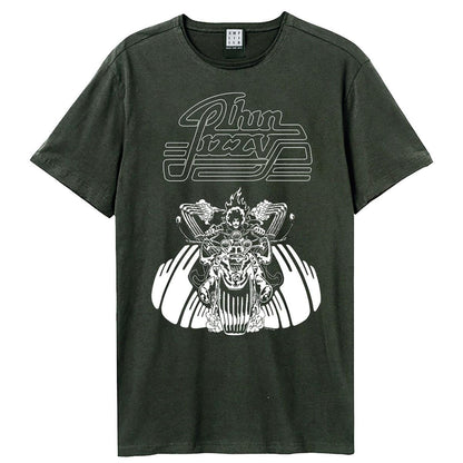 Charcoal - Front - Amplified Unisex Adult Vagabonds The Rocker Thin Lizzy T-Shirt