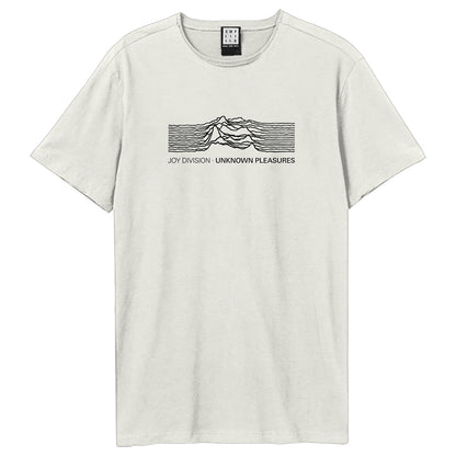 Vintage White - Front - Amplified Unisex Adult Cropped Pulse Joy Division T-Shirt