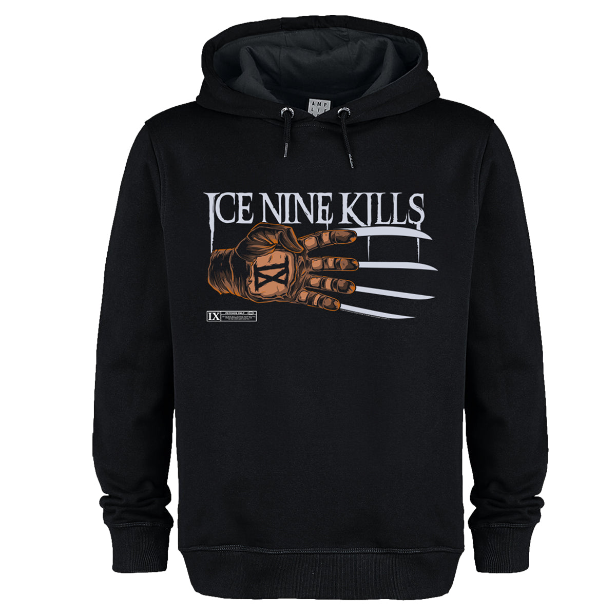 Black - Front - Amplified Unisex Adult Silver Scream Ice Nine Kills Hoodie